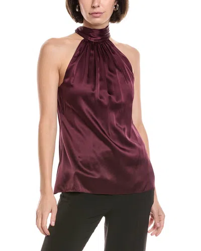 Ramy Brook Lori Silk-blend Blouse In Purple