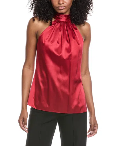 Ramy Brook Lori Silk-blend Blouse In Red