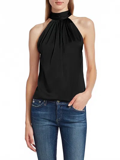 Ramy Brook Lori Silk Halter Top In Black