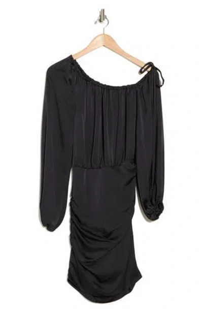 Ramy Brook Louisa Off The Shoulder Long Sleeve Minidress In Black