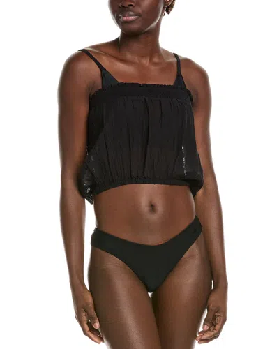 Ramy Brook Louise Silk-blend Top In Black