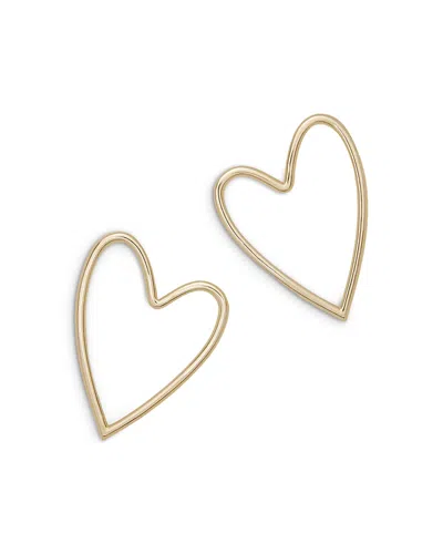 Ramy Brook Lover Large Heart Stud Earrings In Gray
