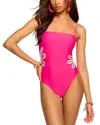 Ramy Brook Luca Cutout One Piece Swimsuit In Perfect Pink