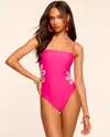 Ramy Brook Luca Cutout One Piece Swimsuit In Pink Cutout