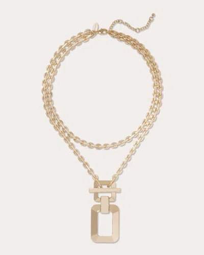 Ramy Brook Lucia Statement Buckle Necklace In Gold