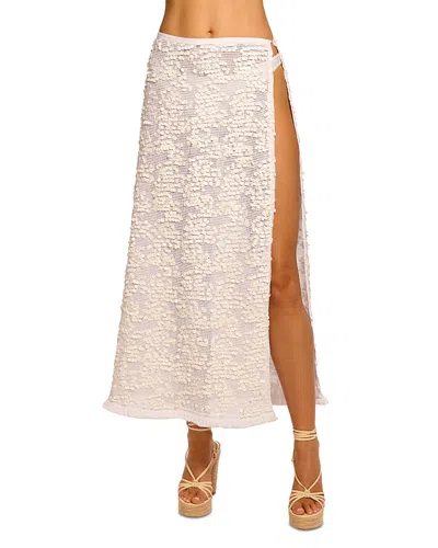Ramy Brook Lucille Sequin Midi Skirt In White