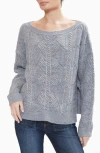 Ramy Brook Lucille Rhinestone Sweater In Grey Combo Bedazzled