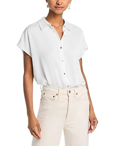 Ramy Brook Lucinda Button Down Bodysuit In Ivory