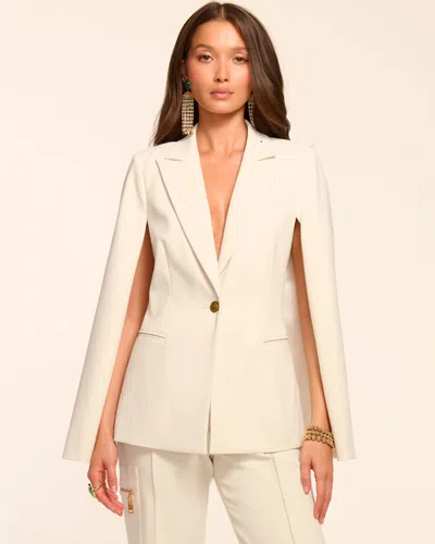 Ramy Brook Lucinda Tailored Cape Winter White