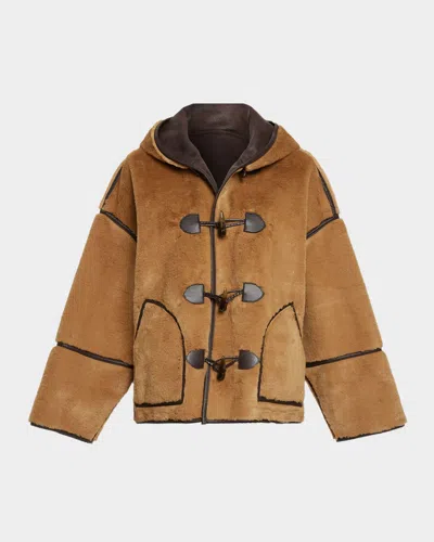Ramy Brook Lucy Hooded Faux Fur Jacket In Brown
