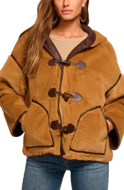 RAMY BROOK RAMY BROOK LUCY REVERSIBLE FAUX SHEARLING HOODED JACKET