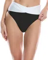 Ramy Brook Colorblock Luella Bikini Bottoms In Black