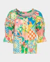Ramy Brook Garden Lula Off The Shoulder Top In Garden Print