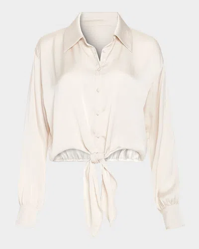 RAMY BROOK LUNA TIE-FRONT BLOUSE