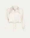 Ramy Brook Luna Tie-front Blouse In Sandstone