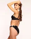 Ramy Brook Amani Scalloped Bikini Bottom In Black