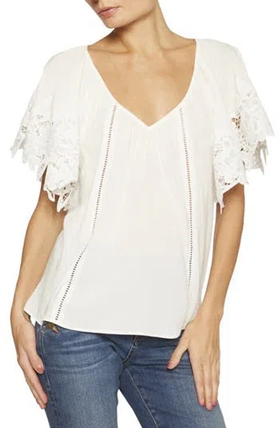Ramy Brook Lynette Lace Sleeve Top