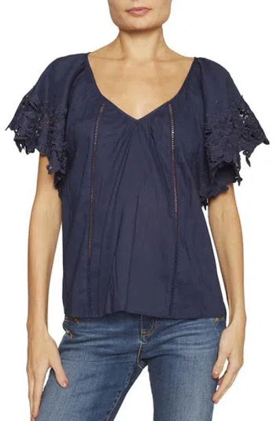 Ramy Brook Lynette Lace Sleeve Top
