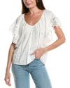 Ramy Brook Lynette Linen-blend Top In White