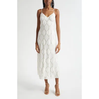 Ramy Brook Lynn Metallic Knit Dress In White