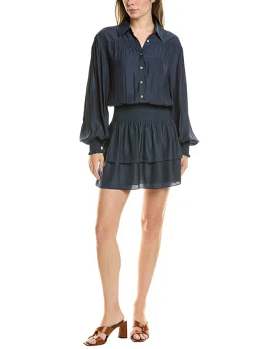 Ramy Brook Lynnette Mini Shirtdress In Blue