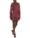 Ramy Brook Women's Mabel Floral Tiered Minidress In Red
