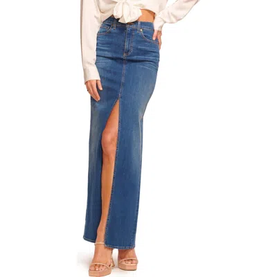 Ramy Brook Madalyn Denim Maxi Skirt In Medium Wash