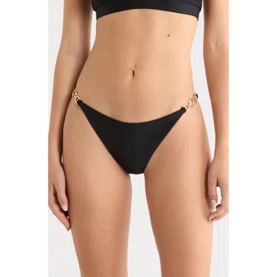 Ramy Brook Madalyn Low-rise Bikini Bottoms In Black