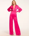 Ramy Brook Madelane Plunging Jumpsuit In Hot Pink
