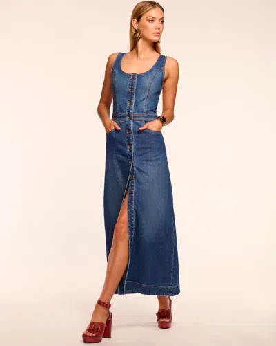 Ramy Brook Madeleine Sleeveless Denim Maxi Dress In Blue