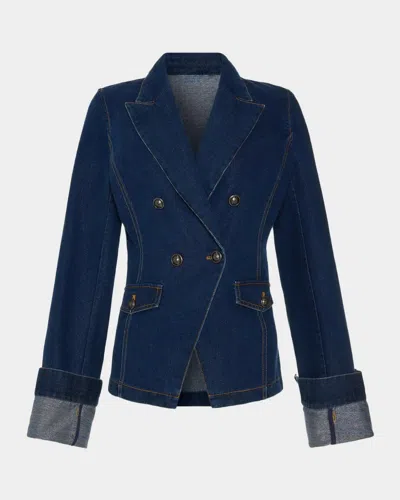 Ramy Brook Madelyn Denim Jacket In Dark Cobal
