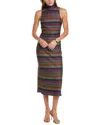 Ramy Brook Madilyn Zigzag Stripe Sleeveless Sweater Dress In Multi