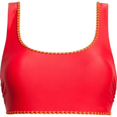 Ramy Brook Maeve Bikini Top In Red
