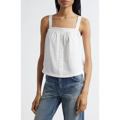 Ramy Brook Maisey Contrast Stitch Camisole In White
