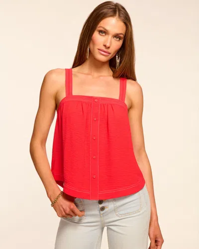 Ramy Brook Maisey Sleeveless Tank Top In Orange