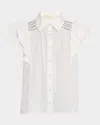 Ramy Brook Marceline Cotton Poplin Shirt In White