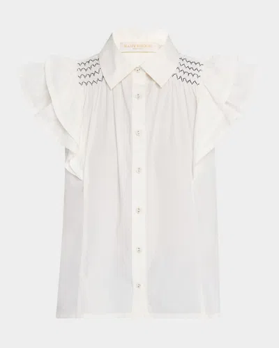 RAMY BROOK MARCELINE COTTON POPLIN SHIRT