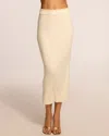 Ramy Brook Marcella Ribbed Knit Midi Skirt In Ivory
