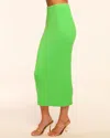 Ramy Brook Marcella Ribbed Knit Midi Skirt In Tropic Green