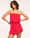 Ramy Brook Marcie Coverup Mini Dress In Flame