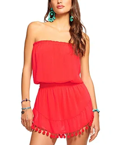 Ramy Brook Marcie Mini Dress Swim Cover-up In Flame