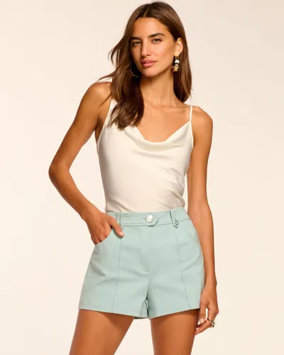 Ramy Brook Marco Stretch Cotton Mini Skirt In Green