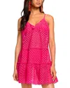 Ramy Brook Marg Dress Swim Cover-up In Perfect Pink/white