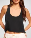 Ramy Brook Alessiya Crop Tank In Black