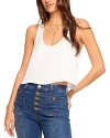 Ramy Brook Margaret Crop Racerback Tank In Ivory