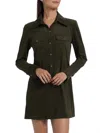Ramy Brook Maria Faux Suede Mini Dress In Deep Olive In Green