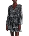 Ramy Brook Maricela Paisley Long Sleeve Minidress In Multi