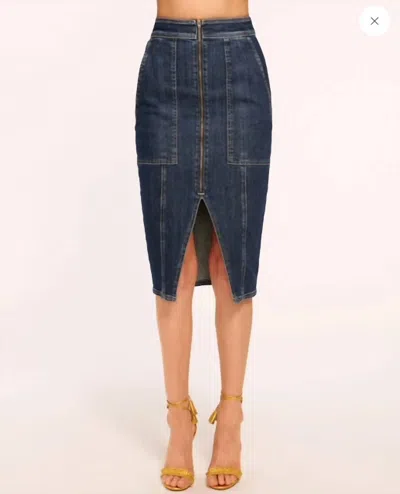 Ramy Brook Marietta Skirt In Dark Wash Denim