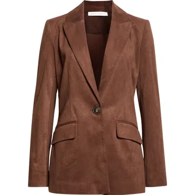 Ramy Brook Marilyn Faux Suede Blazer In Brown