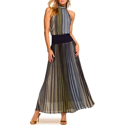 RAMY BROOK RAMY BROOK MARINA PLEATED HALTER DRESS